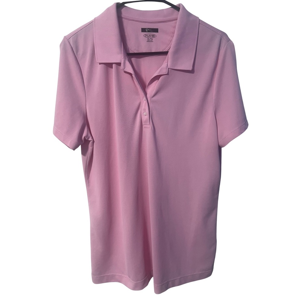 Greg‎ Norman Polo Shirt Women XL Pink Play Dry Short Sleeve